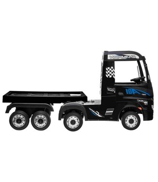 Mercedes Actros + oplegger, elektrische kindervrachtwagen.