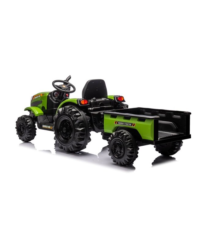 Electric tractor with trailer, 12 volt, music module, bluetooth