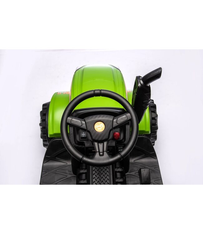 Elektrische tractor met aanhangwagen, 12 volt, muziek module, bluetooth