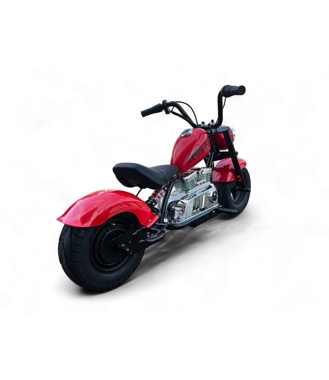 Chopper Warrior, 24 Volt Elektro-Kindermotorrad mit Luftreifen und Kunstledersitz!