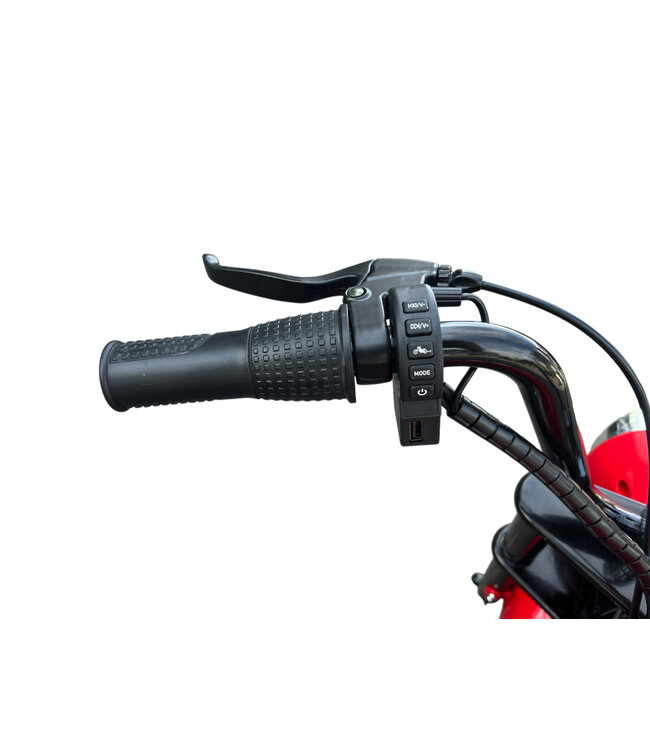 Chopper Warrior, moto électrique pour enfants 24 volts avec pneus pneumatiques et siège en simili cuir !