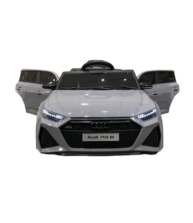 Audi RS6, 12-Volt-Elektro-Kinderauto mit Gummireifen, Ledersitz und mehr!