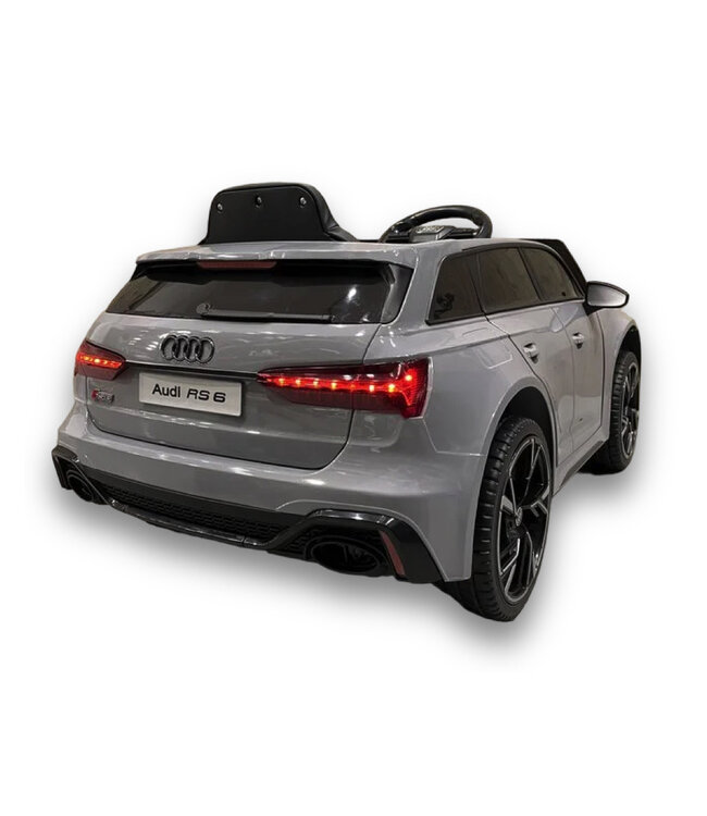 Audi RS6, voiture électrique pour enfants 12 volts avec pneus en caoutchouc, siège en cuir et plus encore !