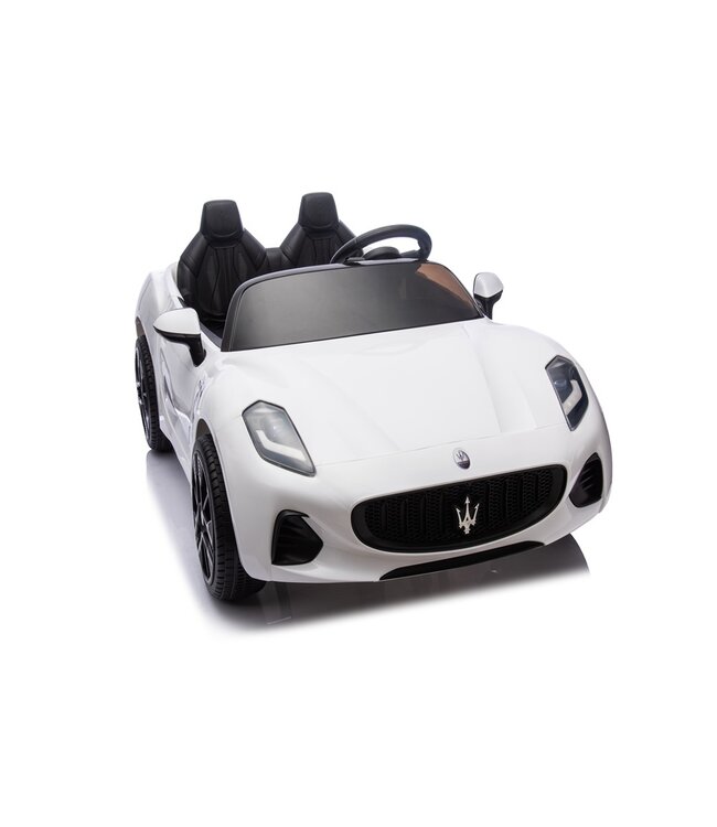 Maserati GranTurismo Folgore 2-zitter, 12 volt kinderauto  met rubberen banden en meer!
