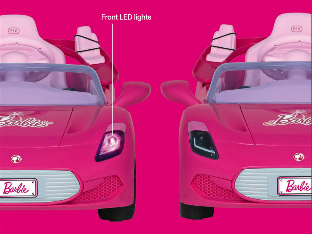 Barbie 12v electric children's car with real barbies - ATOYS.NL