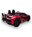 Lamborghini Aventador, 2-persoons 24 volt elektrische kinderauto met rubberen banden, leder zitje!