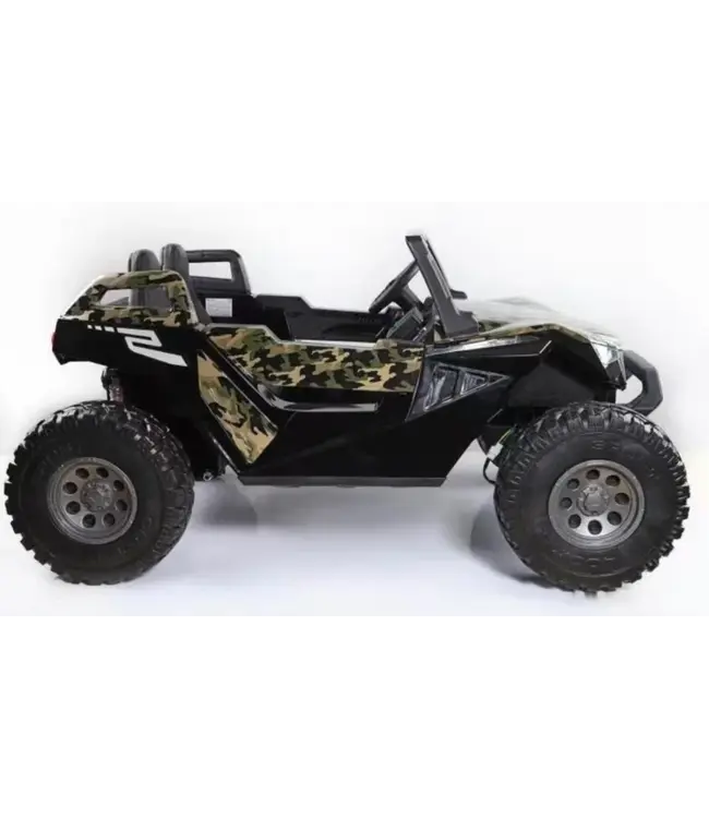 24V strandbuggy camo, hoge snelheid 15 km/u, 2-zitter