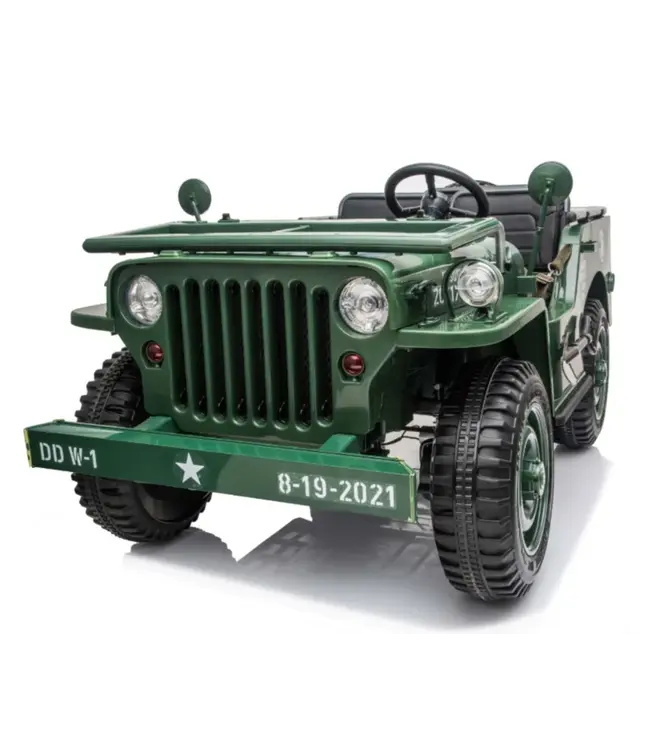 24V Jeep Army, Willy's jeep, 3 zitplaatsen