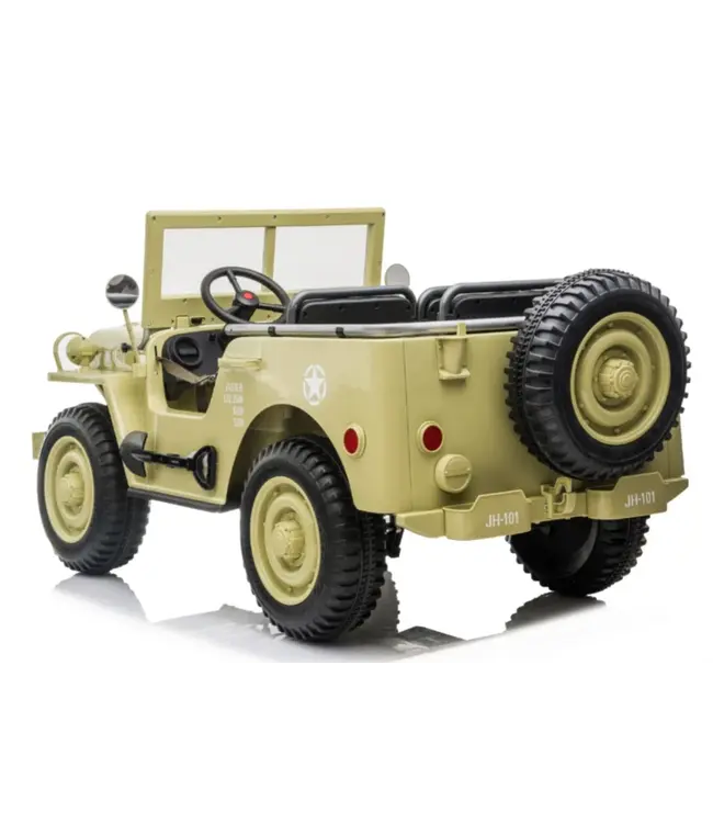 24V Jeep Army, Willy's jeep desert Fox, 3 zitplaatsen