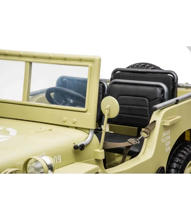 24V Jeep Army, Willy's jeep desert Fox, 3 zitplaatsen
