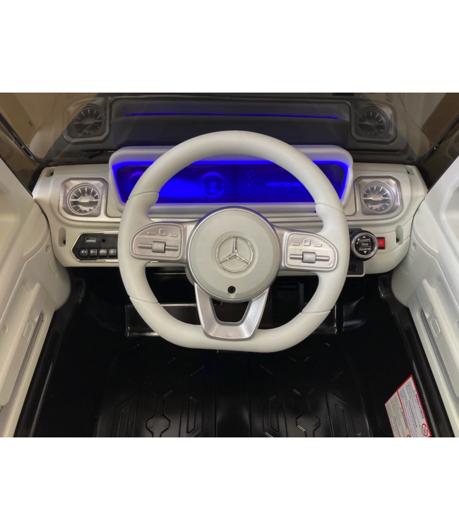 Mercedes Benz EQG, 12-Volt-Elektro-Kinderauto mit Gummireifen, Ledersitz und mehr!
