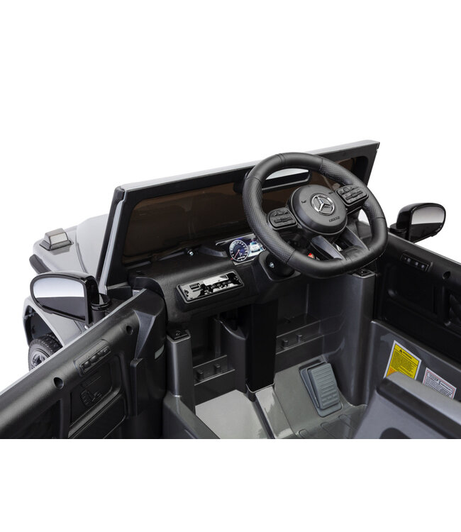 Mercedes G63 AMG, 12V Kinderauto mit Lithium-Akku, Gummireifen, Ledersitz und mehr
