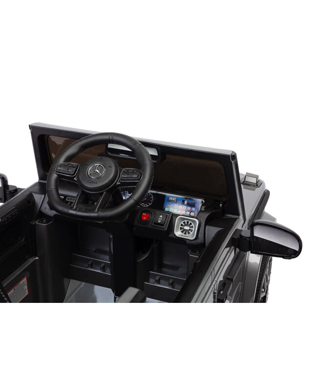 Mercedes G63 AMG, 12V Kinderauto mit Lithium-Akku, Gummireifen, Ledersitz und mehr
