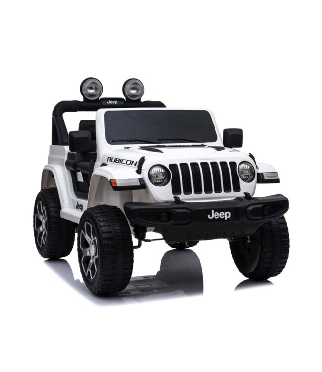 Jeep Wrangler Rubicon, 12V Kinderauto mit Lithium-Akku, Gummireifen und Kunstledersitz