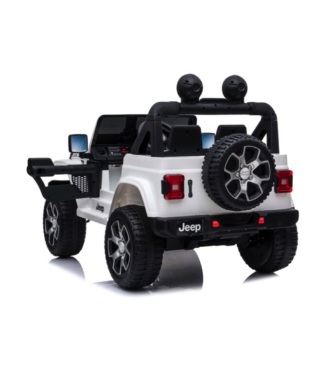 Jeep Wrangler Rubicon, 12V Kinderauto mit Lithium-Akku, Gummireifen und Kunstledersitz