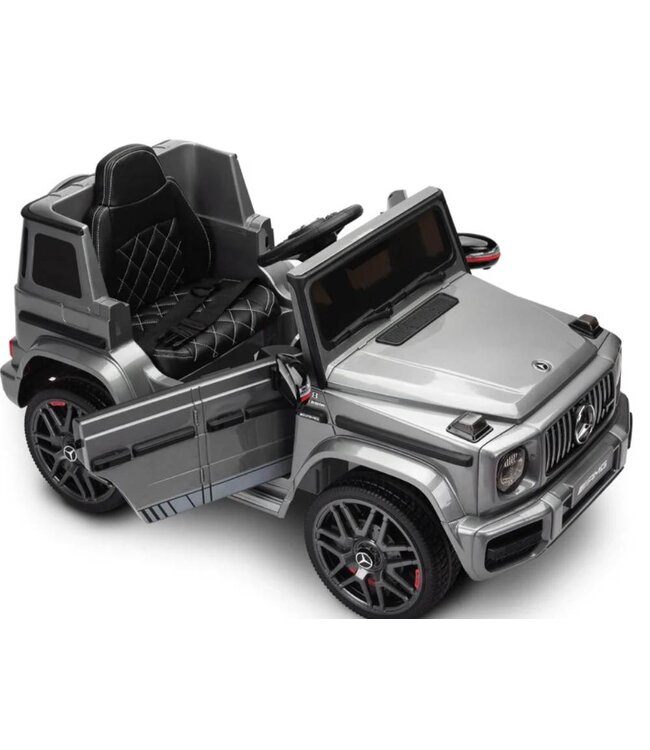 Mercedes G63 AMG, 12 volt kinderauto met Lithium accu, rubberen banden, leder zitting en meer
