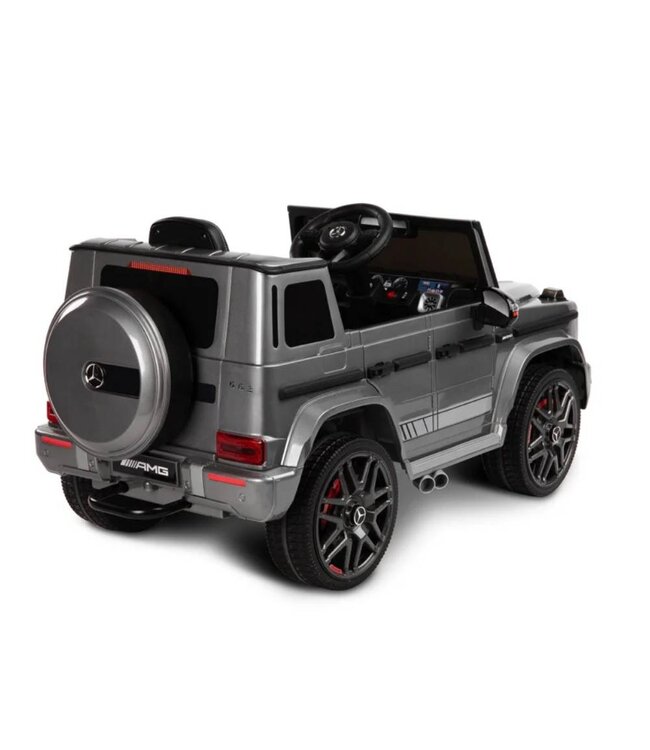 Mercedes G63 AMG, 12 volt kinderauto met Lithium accu, rubberen banden, leder zitting en meer