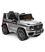 Mercedes G63 AMG, 12V ride-on car with lithium battery, rubber tires, leather seat and more