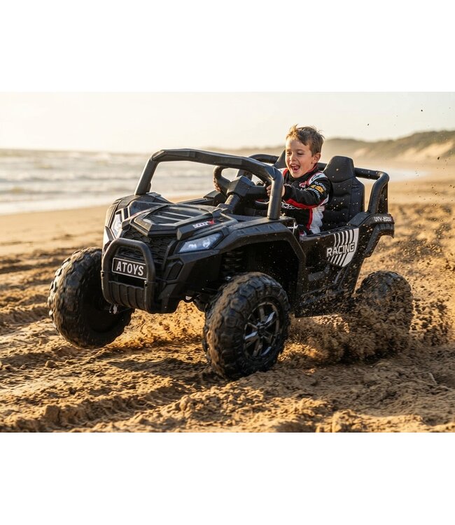 Beach Buggy, 12 volt elektrische kinderauto met EVA banden en kunstleder zitje!