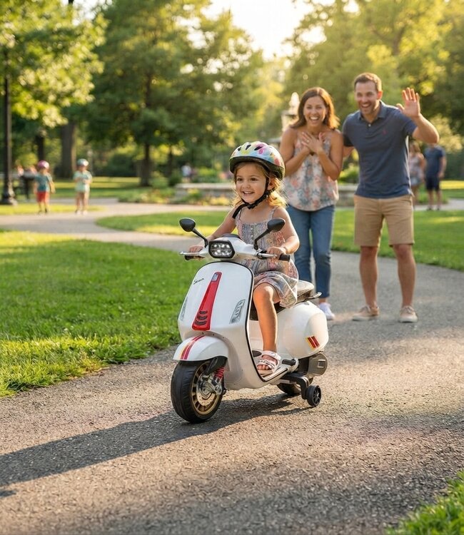 Vespa Sprint, 12 volt electric scooter with music and more!