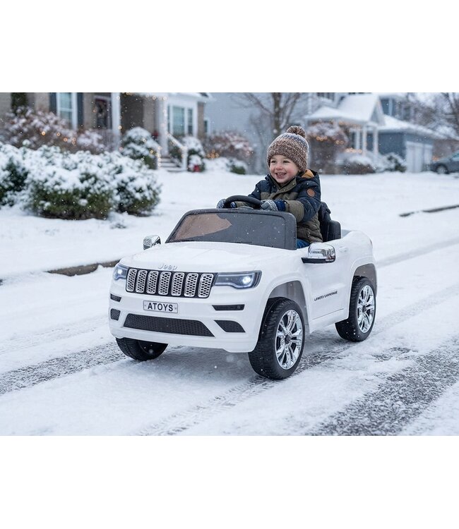 Jeep Grand Cherokee, 12 volt elektrische kinderauto, Leder zitje en meer!