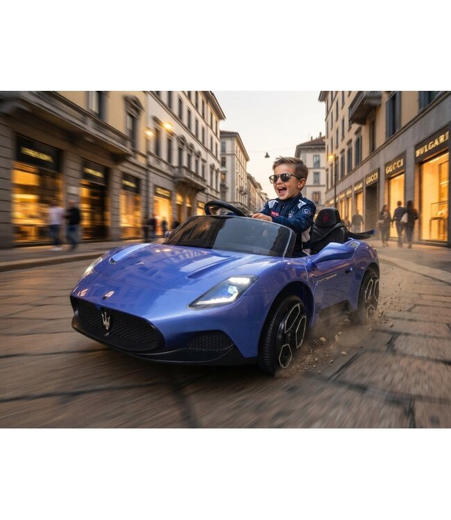 Maserati MC20 2-seater, 24v electric children's car, rubber tires, leather seat.