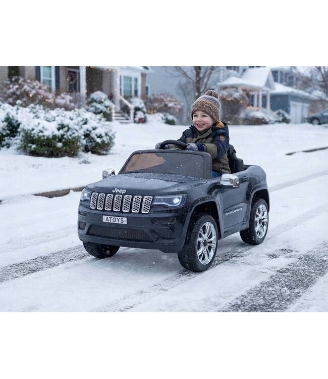 Jeep Grand Cherokee, 12 volt elektrische kinderauto, Leder zitje en meer!