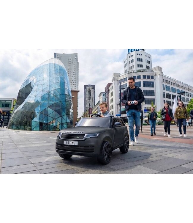 2-Sitzer Range Rover, 24-Volt-Elektro-Kinderauto, MP4-Bildschirm, Gummireifen, Ledersitz