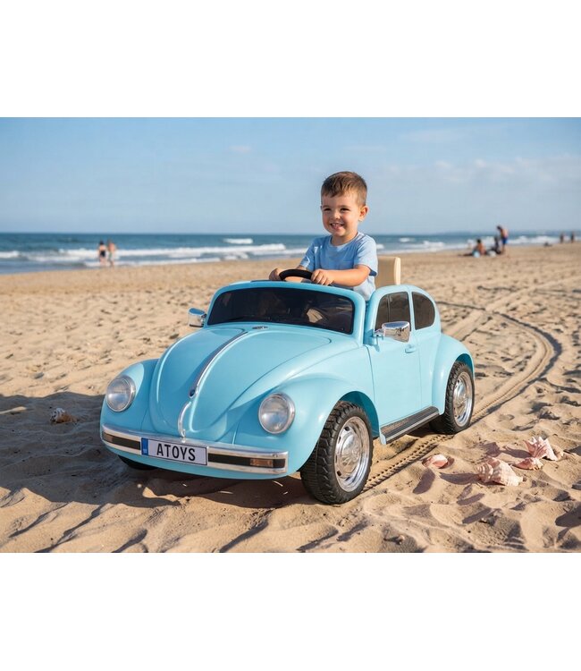 Volkswagen Beetle Classic Car, une voiture pour enfants 12 volts avec pneus en caoutchouc et plus encore !