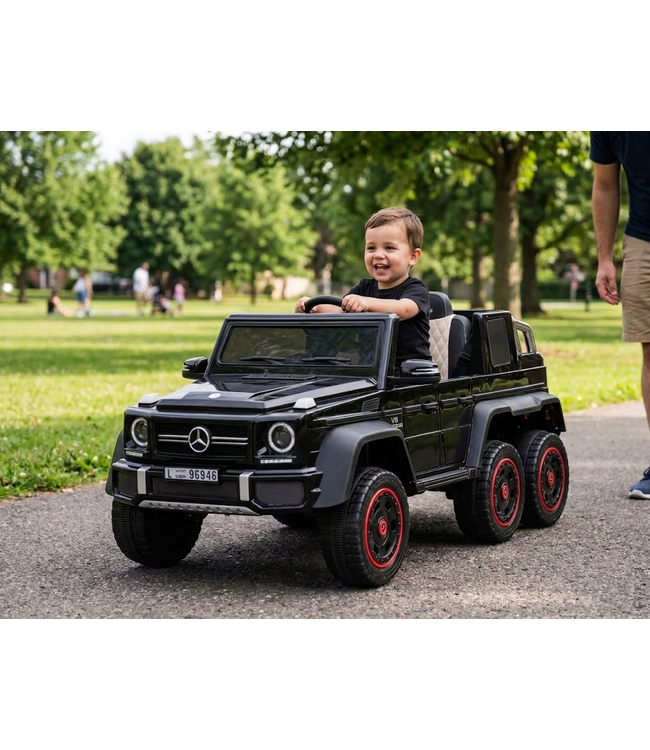 Mercedes-Benz G63 6x6, 12v avec pneus en caoutchouc et plus encore !