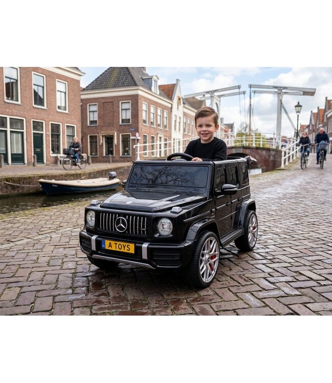 Mercedes G63, voiture pour enfants avec batterie au lithium, pneus en caoutchouc, siège en similicuir
