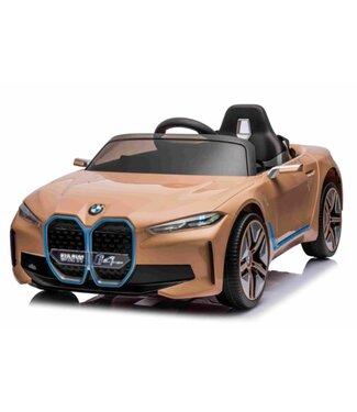 BMW i4 Performance, 12 Volt Elektro-Kinderauto, gold