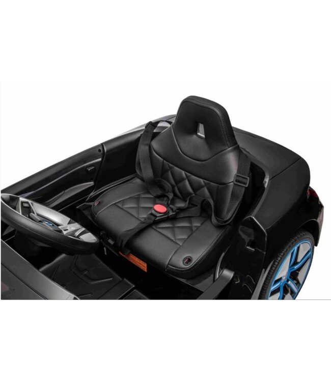 BMW i4 Performance, electric ride-on car, 12V, gold, leather-look seat, RC