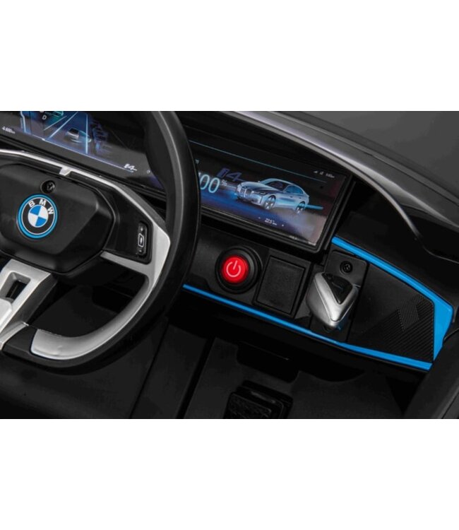 BMW i4 Performance, electric ride-on car, 12V, gold, leather-look seat, RC