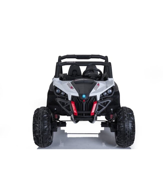 4x4 Beach Buggy White 12V with MP4 Screen, 2-Seater, Leather
