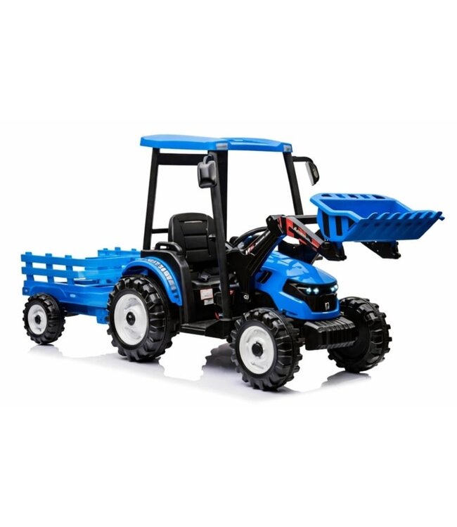 GIGA Tractor with Front Loader + Trailer 24V Blue