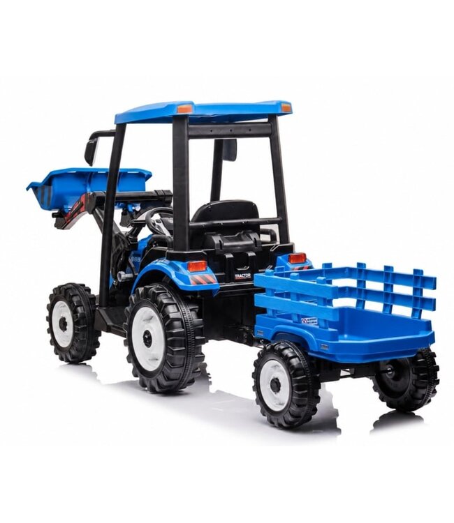 GIGA Tractor with Front Loader + Trailer 24V Blue