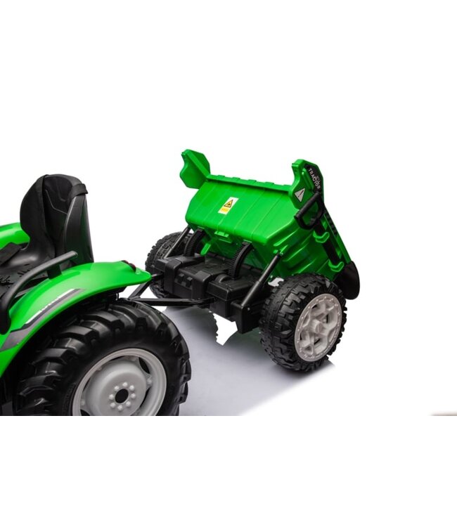 Electric Tractor with Tipping Trailer 24V Green