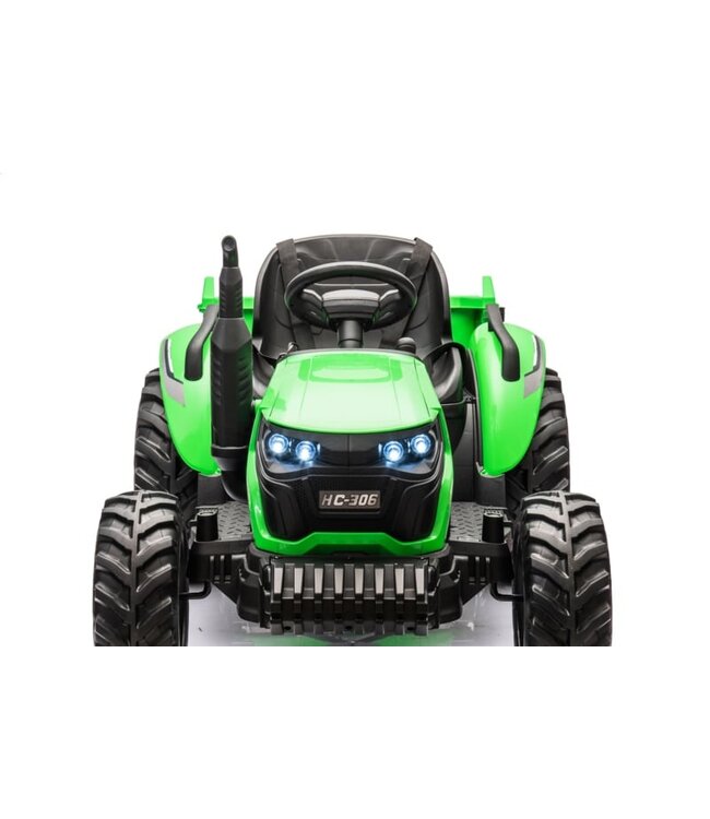 Electric Tractor with Tipping Trailer 24V Green