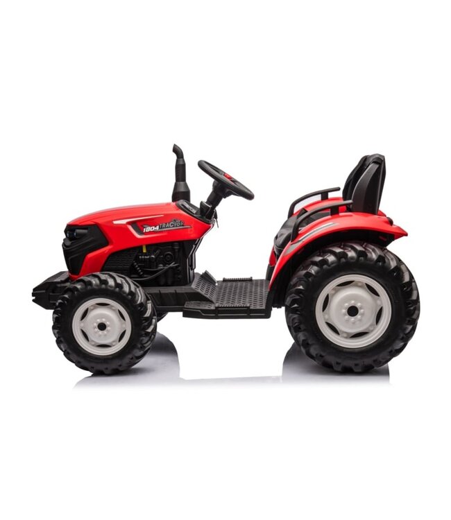 Kids' Electric Tractor with Tipper Trailer 24V Red, 2.4G Remote