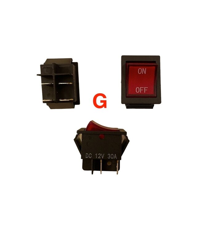 Switches and on/off buttons for electric children's cars, motorcycles and quads