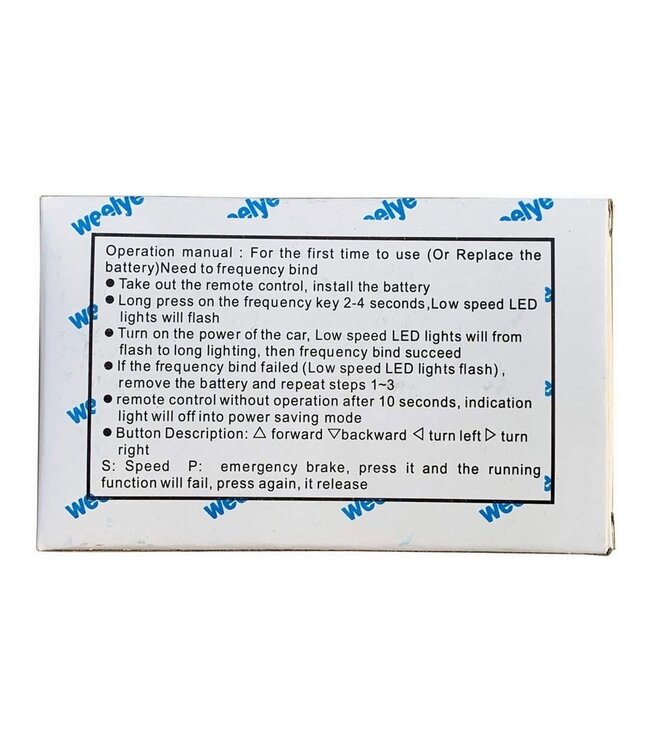 2.4 GHz Remote control for electric children's cars (TX1 and TX10)