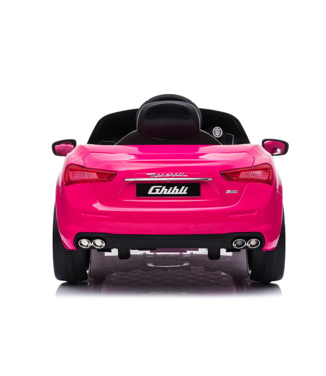 Maserati Ghibli, 12v elektrische kinderauto, rubberen banden, leder zitje.