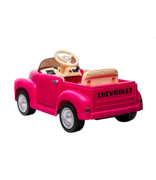 Chevrolet 3100 Classic, 12V elektrische kinder voertuig, leder zitje, rubberen banden
