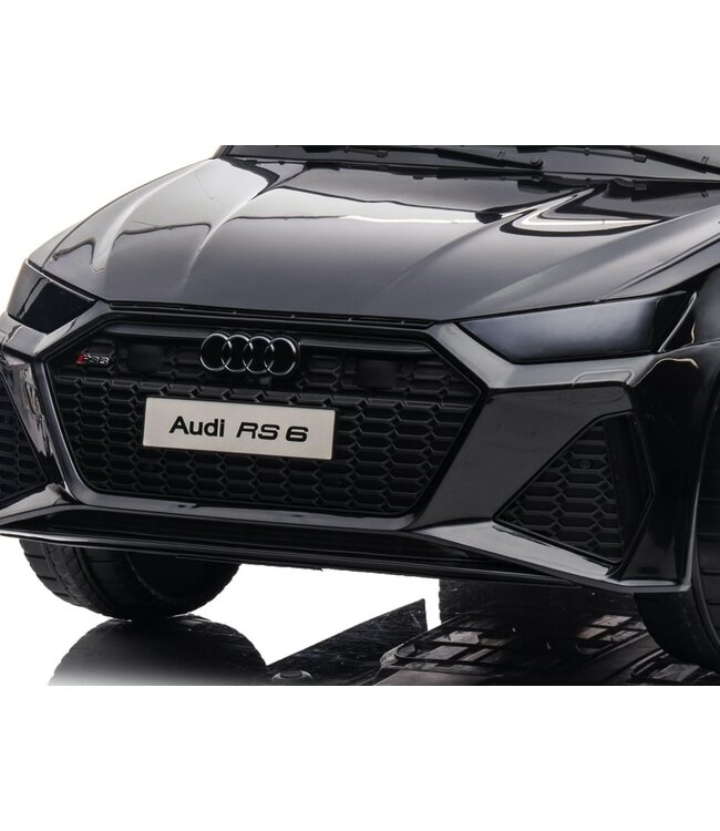 Audi RS6,12 volt elektrische kinderauto met rubberen banden, leder zitje en meer!