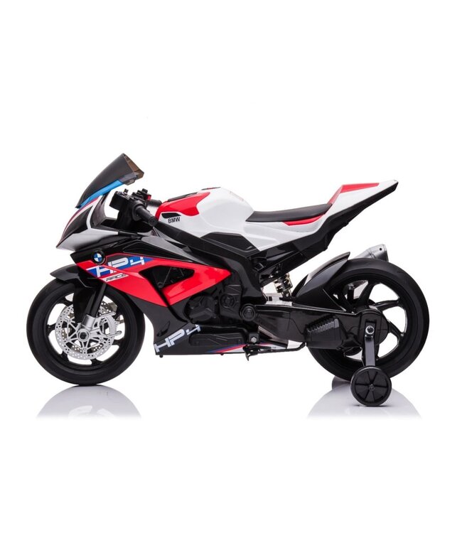 BMW HP4, 12v Kinder Accu Motor met rubberen banden en meer