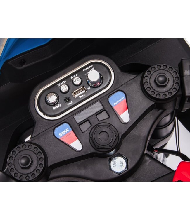 BMW HP4, 12v Kinder Accu Motor met rubberen banden en meer