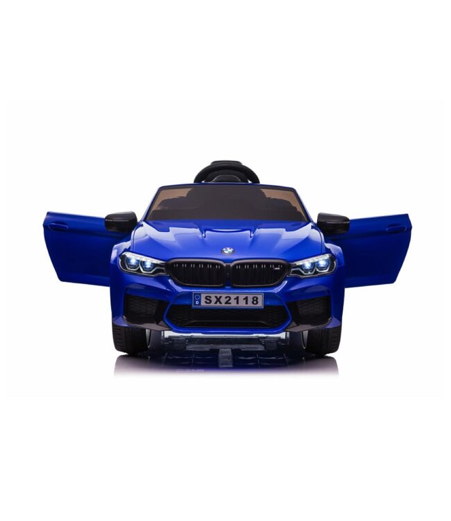BMW M5, siège en cuir, pneus en caoutchouc, voiture à batterie pour enfants !