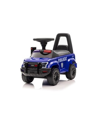 Politie loopauto avec des lumières de sirène et un véritable talkie-walkie