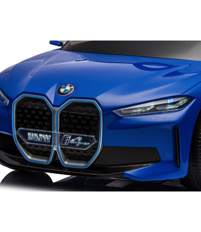 BMW i4, elektrische kinderauto, 12v, leren zitje, muziekmodule en meer!